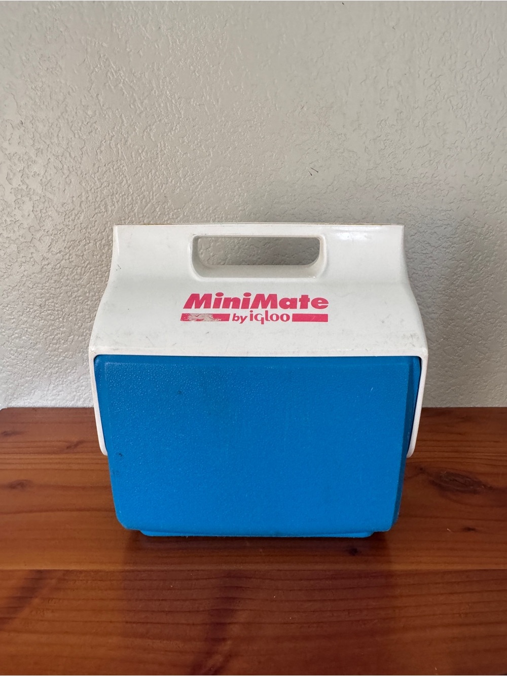 Vintage Igloo MiniMate Cooler, Blue and White